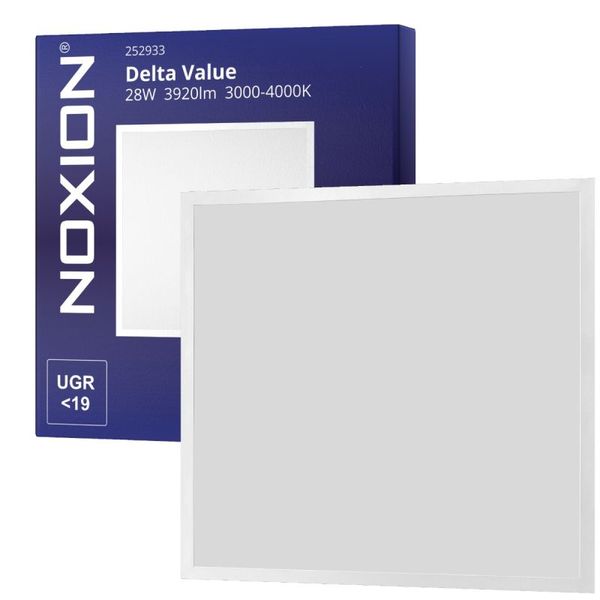 Noxion LED Panel Delta Value V5 Backlit 28W 3920lm - 830-840 CCT | 60x60cm - UGR <19 - Philips Driver 
