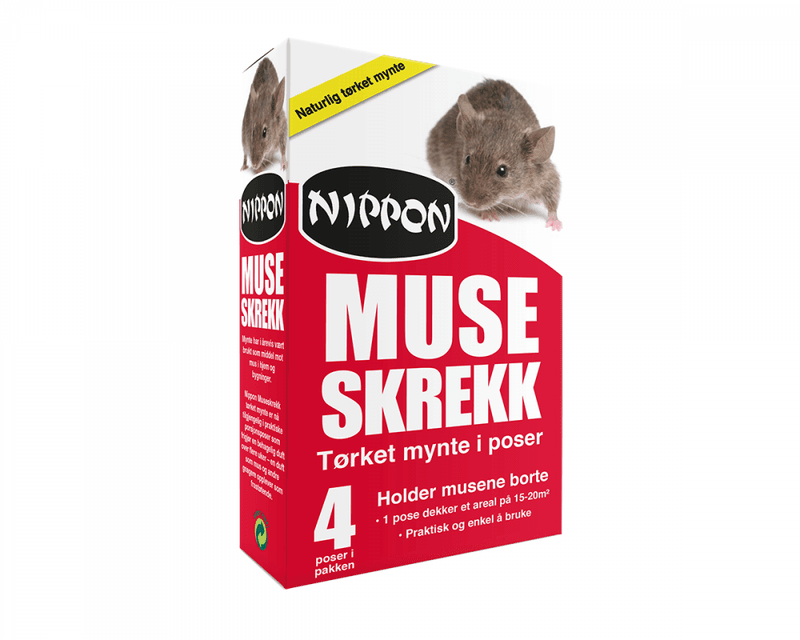Nippon Museskrekk poser tørket mynte 4 x 7 gram