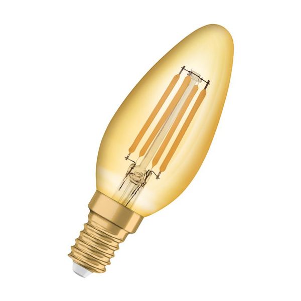 Ledvance Vintage 1906 LED E14 Mignon gull 4W 410lm - 824 ekstra varm hvit | erstatter 35W 