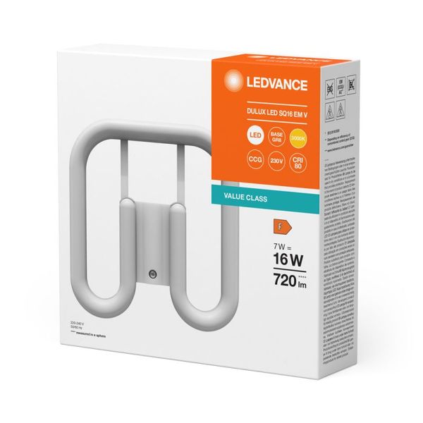 Ledvance DULUX-SQ LED 7W - 830 Varm Hvit | Erstatter 16W 